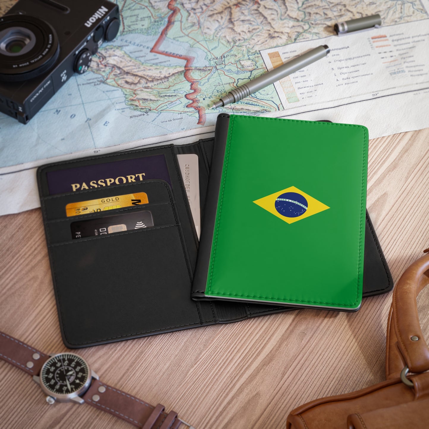 Passport Cover, Brazilian Flag