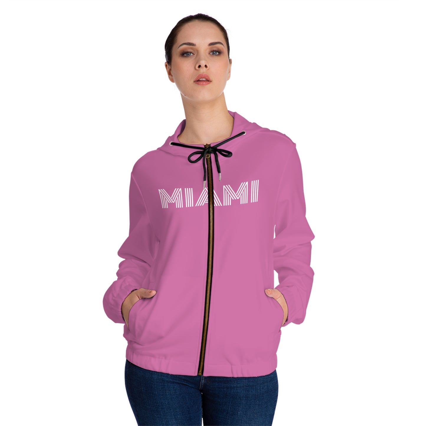 MIAMI Women’s Full-Zip Hoodie, Pink