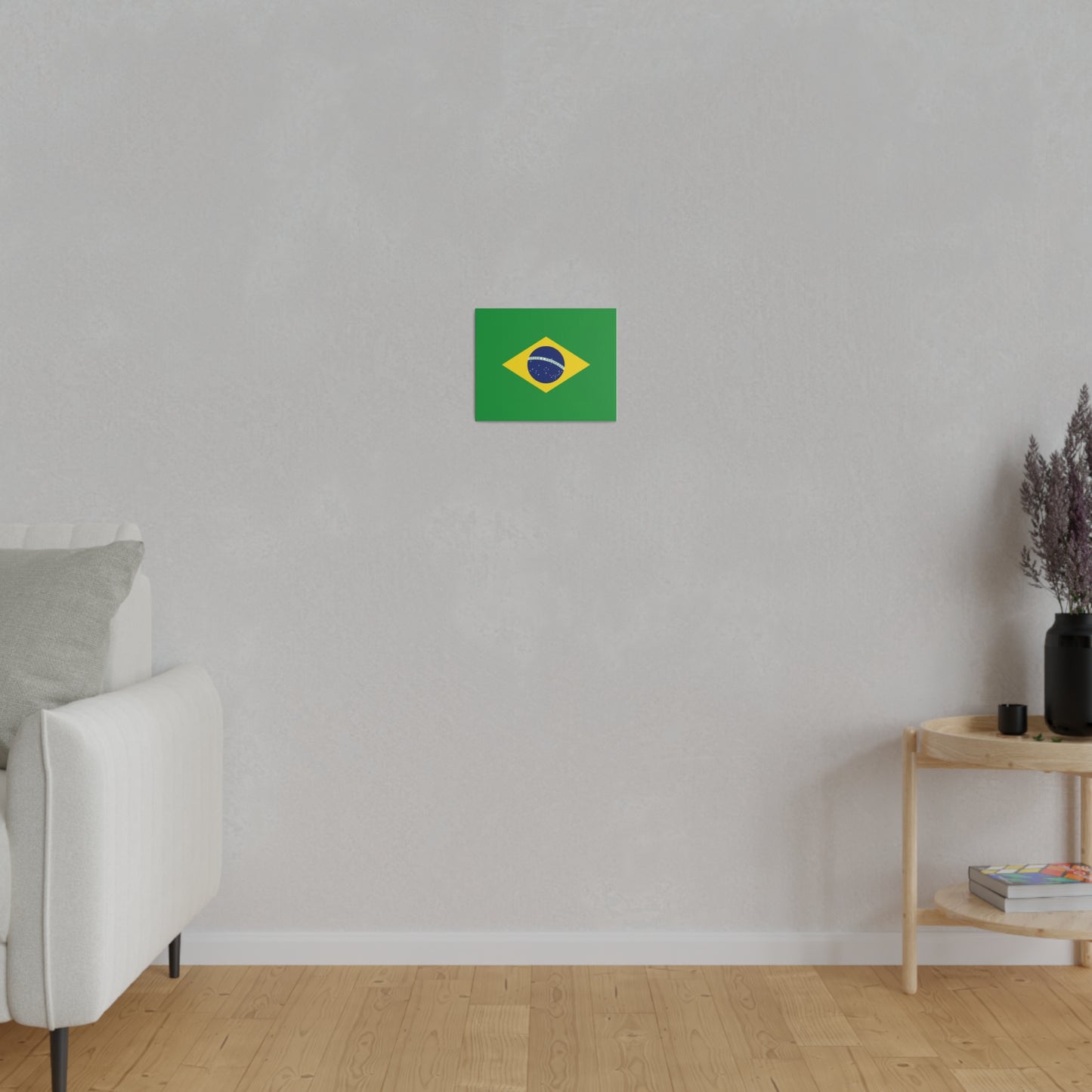 Brazilian Flag Matte Canvas, Stretched, 0.75"