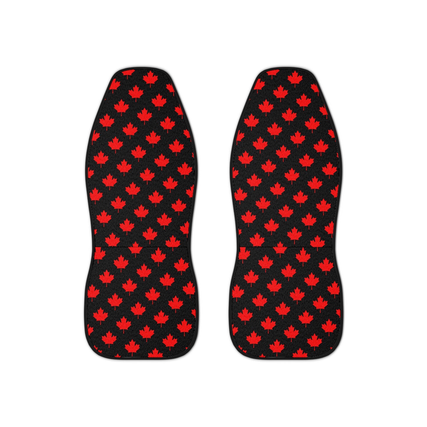 Car Seat Covers, Canadian Maple Leaf, Black