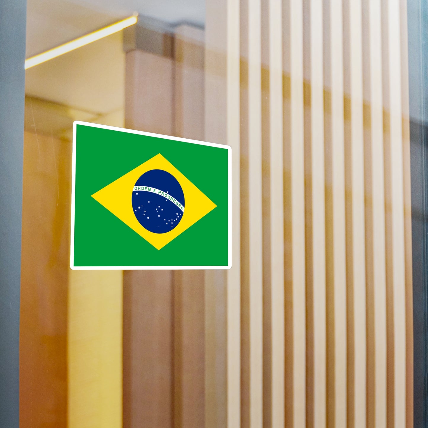 Brazilian Flag, Kiss-Cut Vinyl Decals