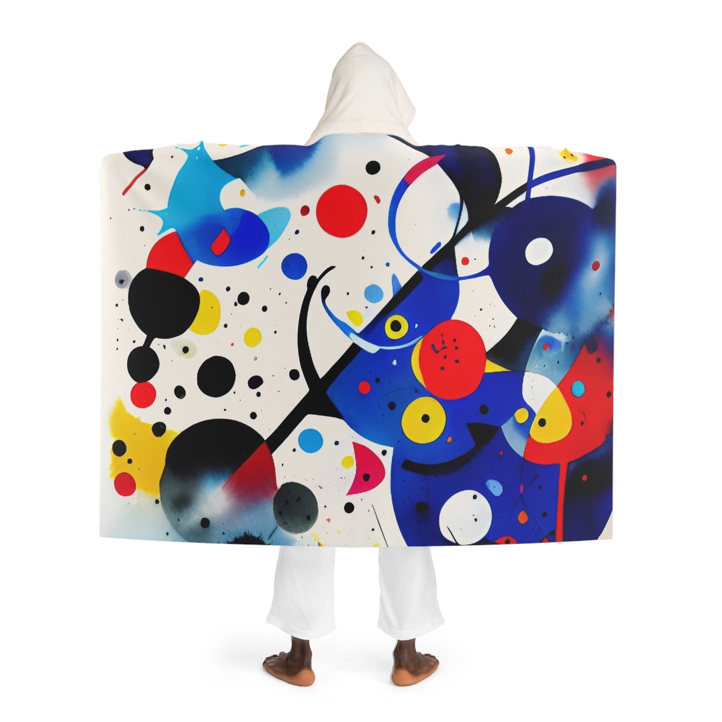 Hooded Sherpa Fleece Blanket, Inspired by Miro
