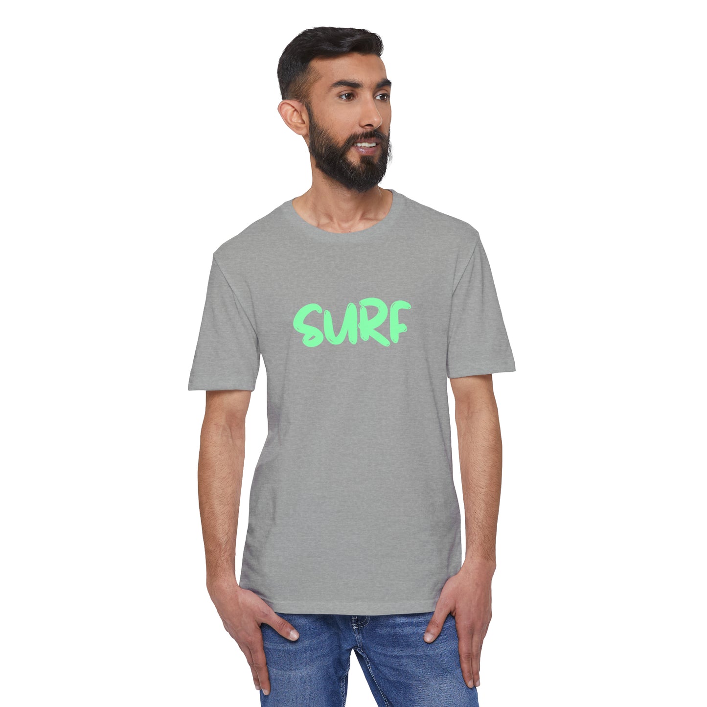SURF Unisex District® Re-Tee®, Turquoise Script
