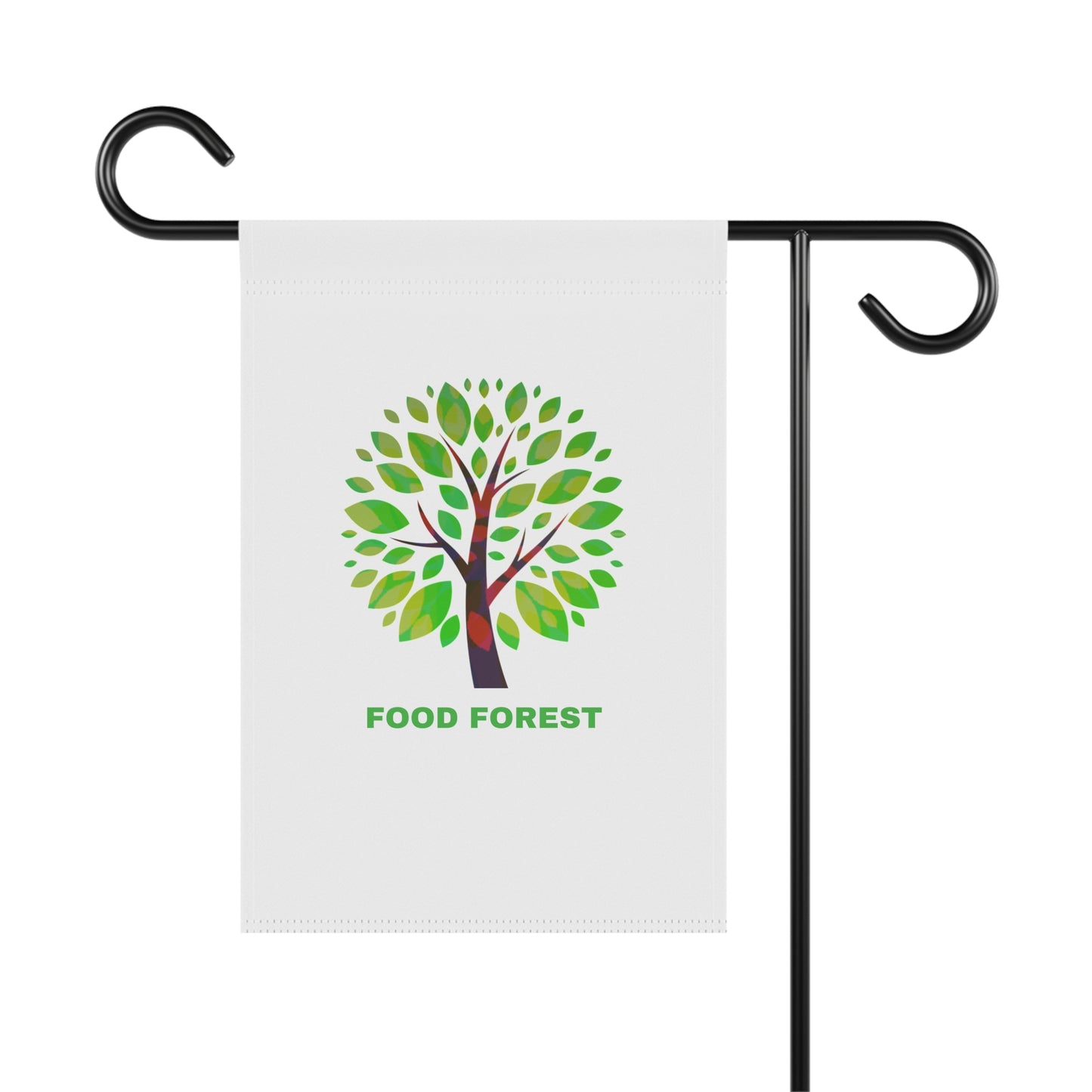 FOOD FOREST Garden & House Banner, White