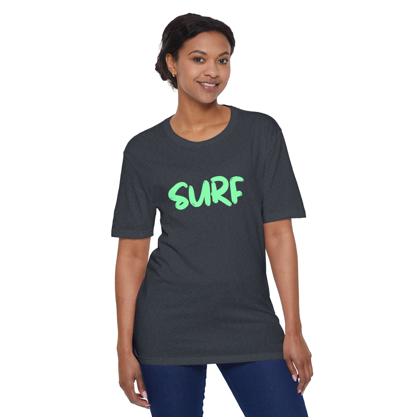 SURF Unisex District® Re-Tee®, Turquoise Script