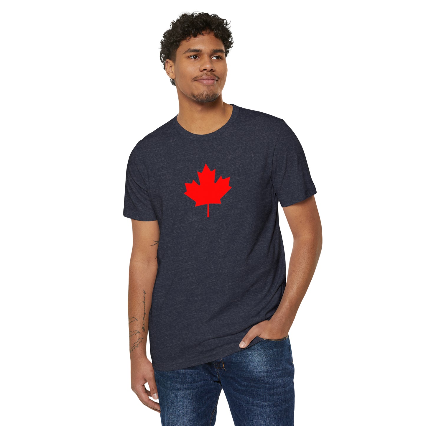 Canadian Maple Leaf, Unisex Recycled Organic T-Shirt