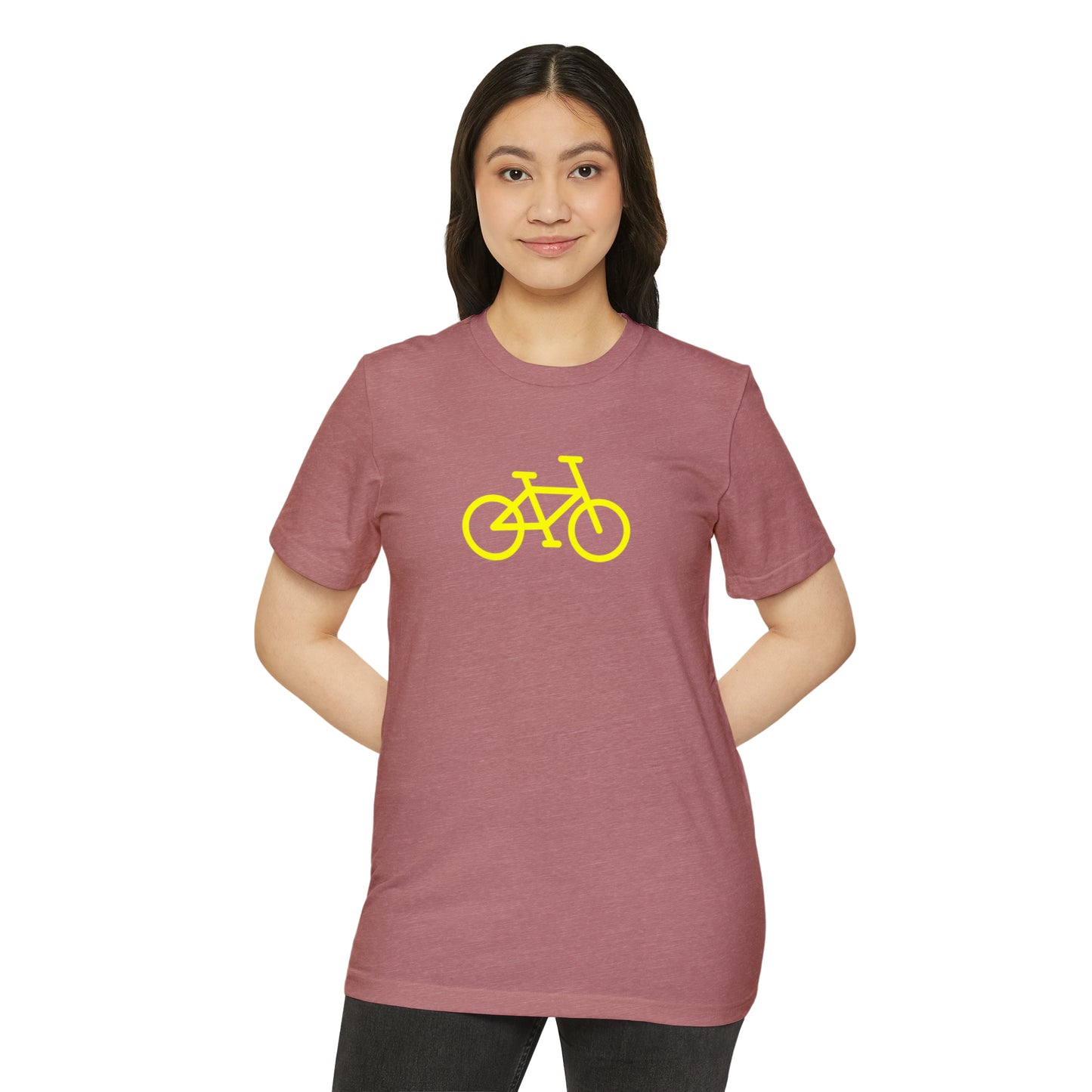 BIKE Unisex Recycled Organic T-Shirt, Gold Print
