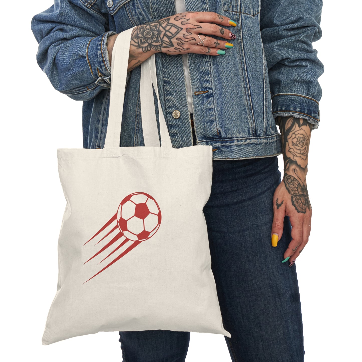 SOCCER Natural Tote Bag