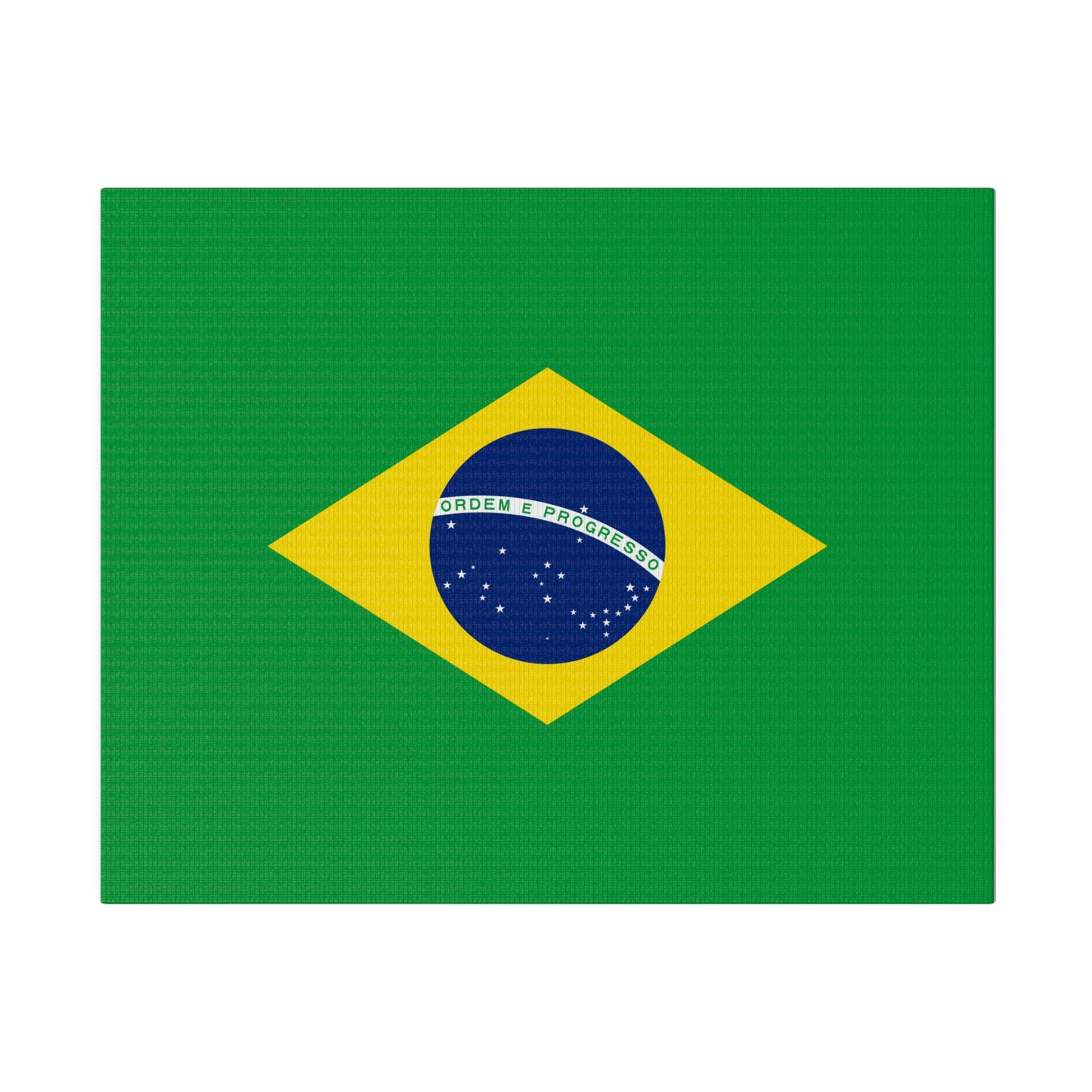 Brazilian Flag Matte Canvas, Stretched, 0.75"