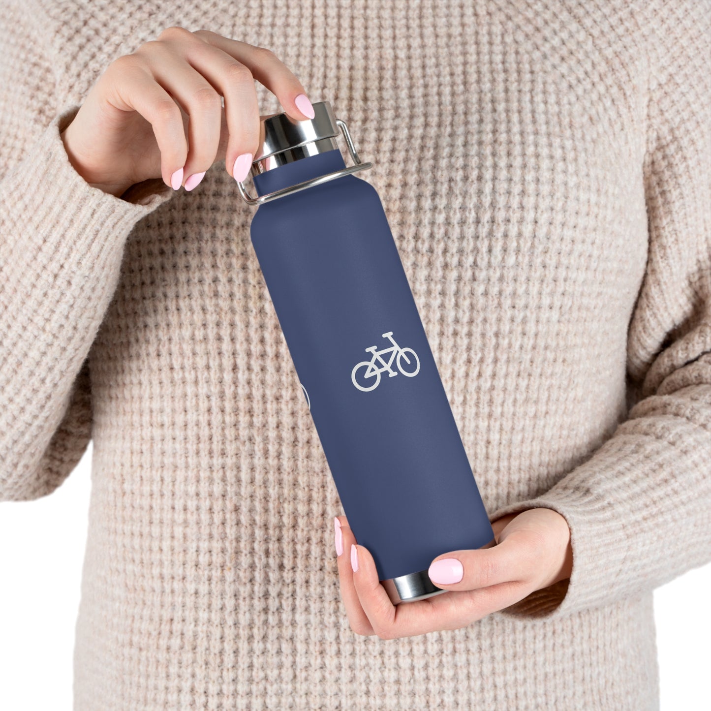 BIKE Copper Vacuum Insulated Bottle, 22oz