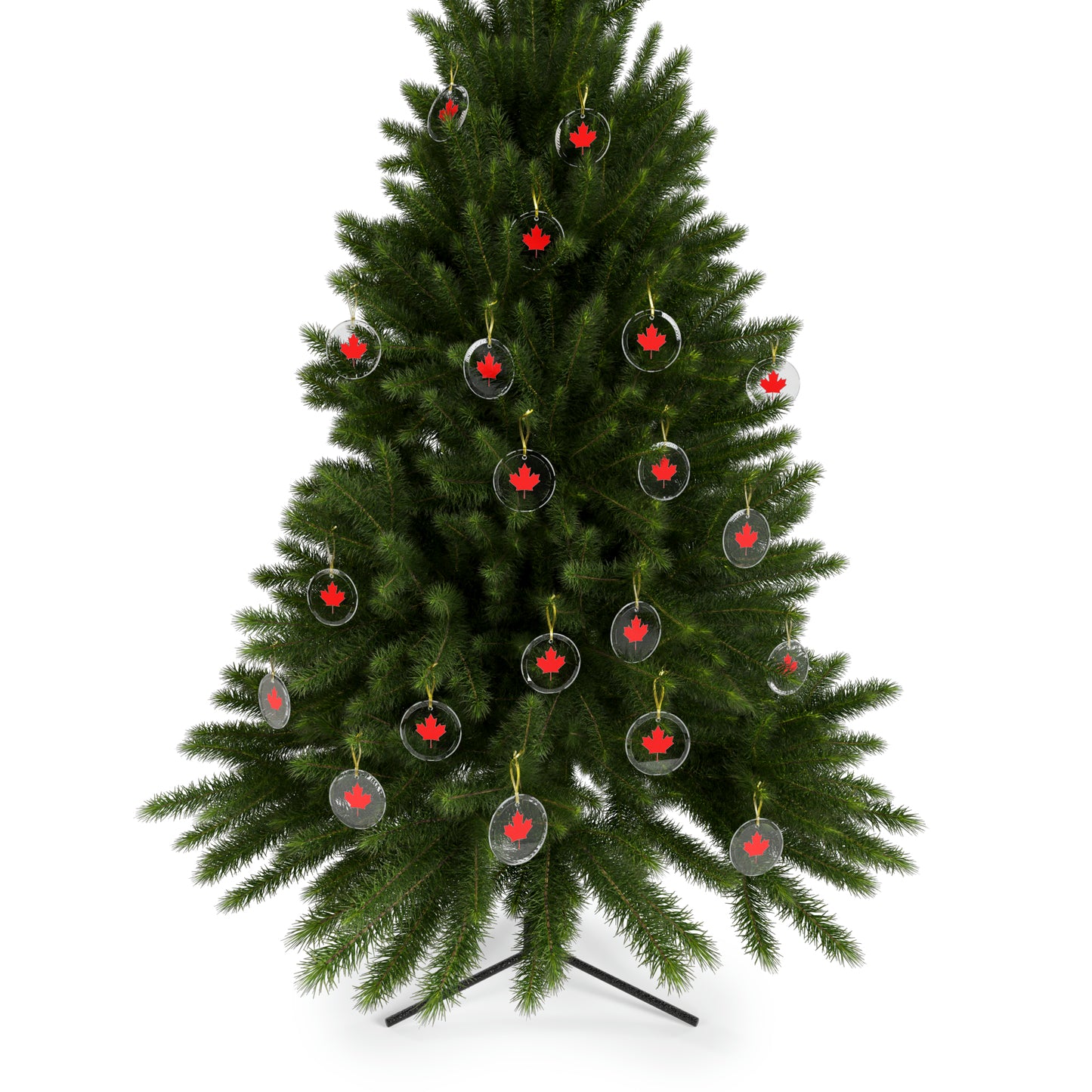 Glass Ornament Bundles, Canadian Maple Leaf