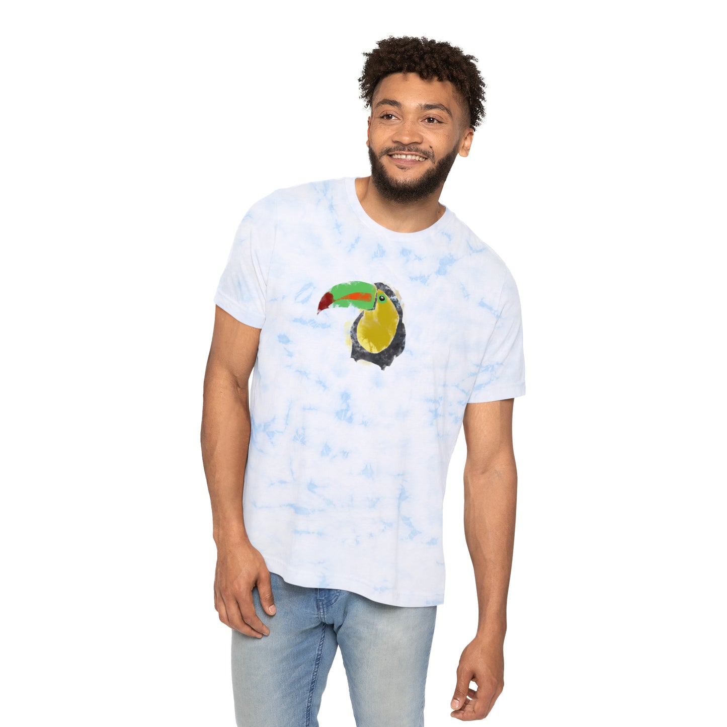 Toucan, Unisex FWD Fashion Tie-Dyed T-Shirt