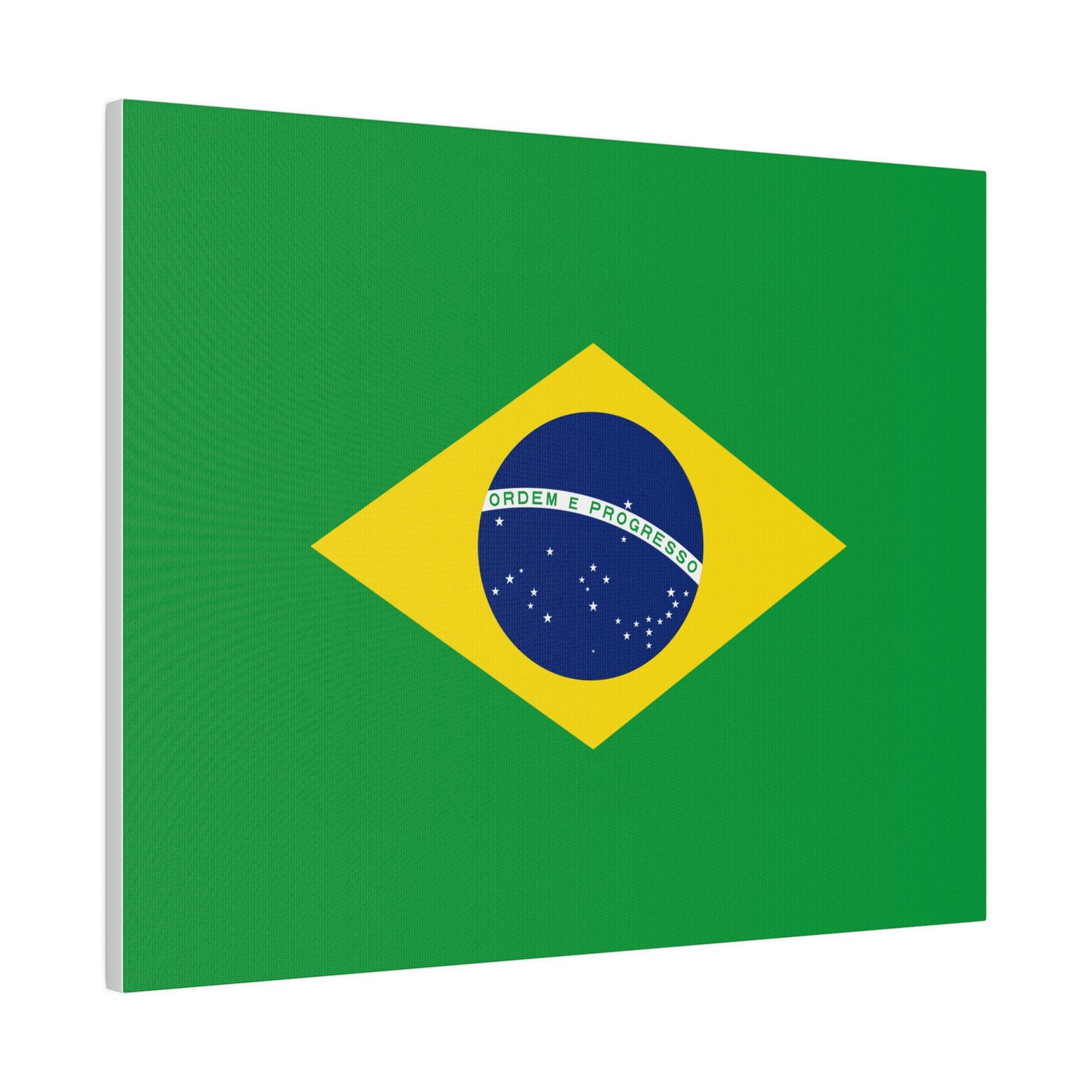 Brazilian Flag Matte Canvas, Stretched, 0.75"