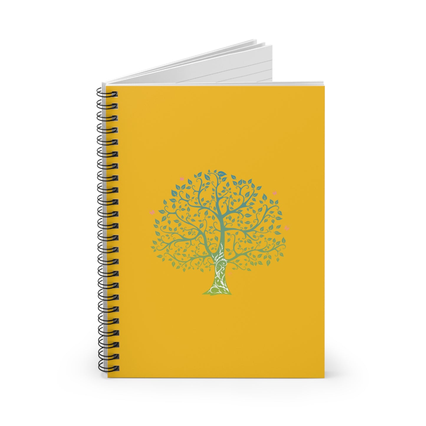 Tree of Life, Spiral Notebook, Ruled Line, Yellow Cover