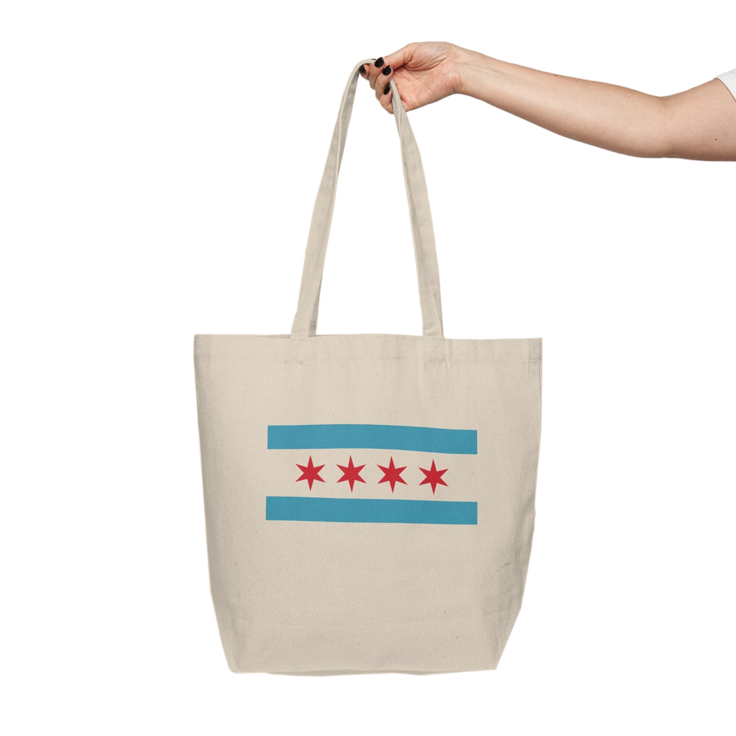 Chicago Flag Canvas Shopping Tote