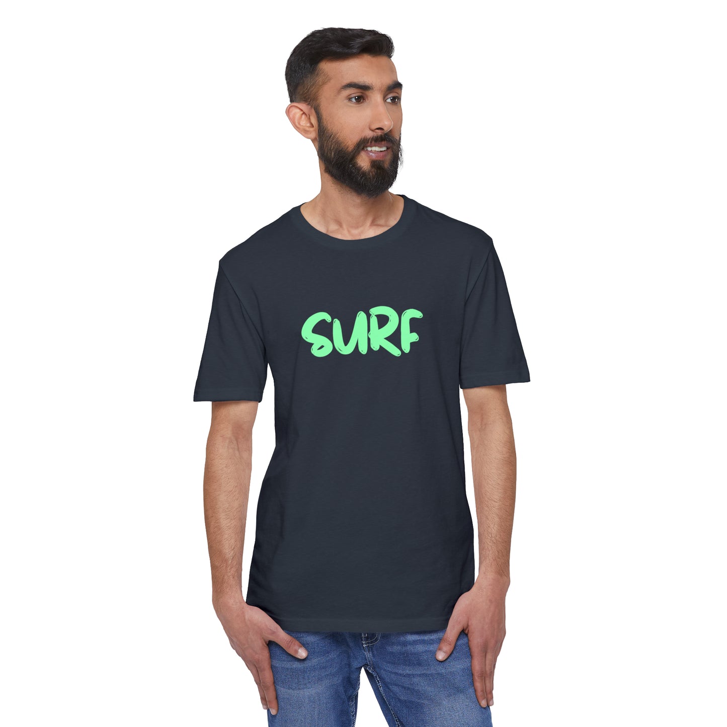 SURF Unisex District® Re-Tee®, Turquoise Script