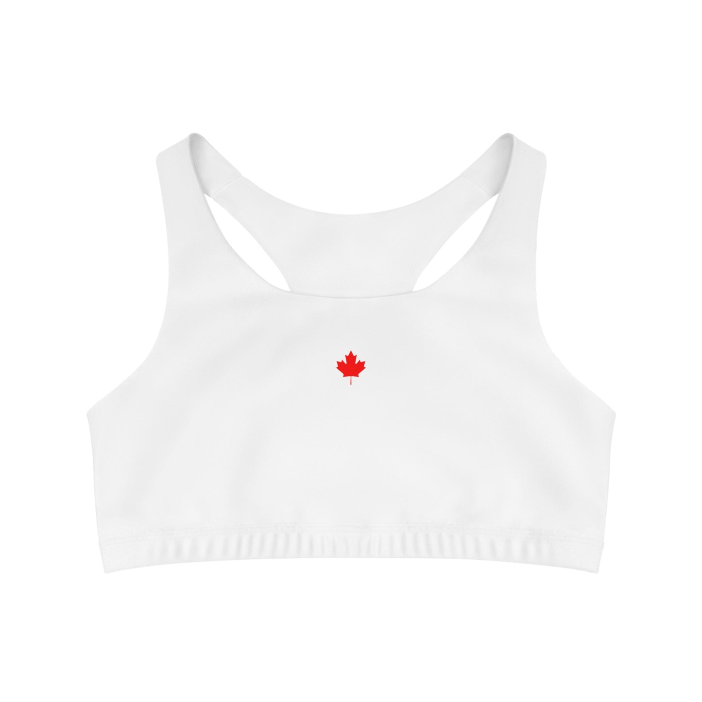Seamless Sports Bra, Canadian Maple Leaf