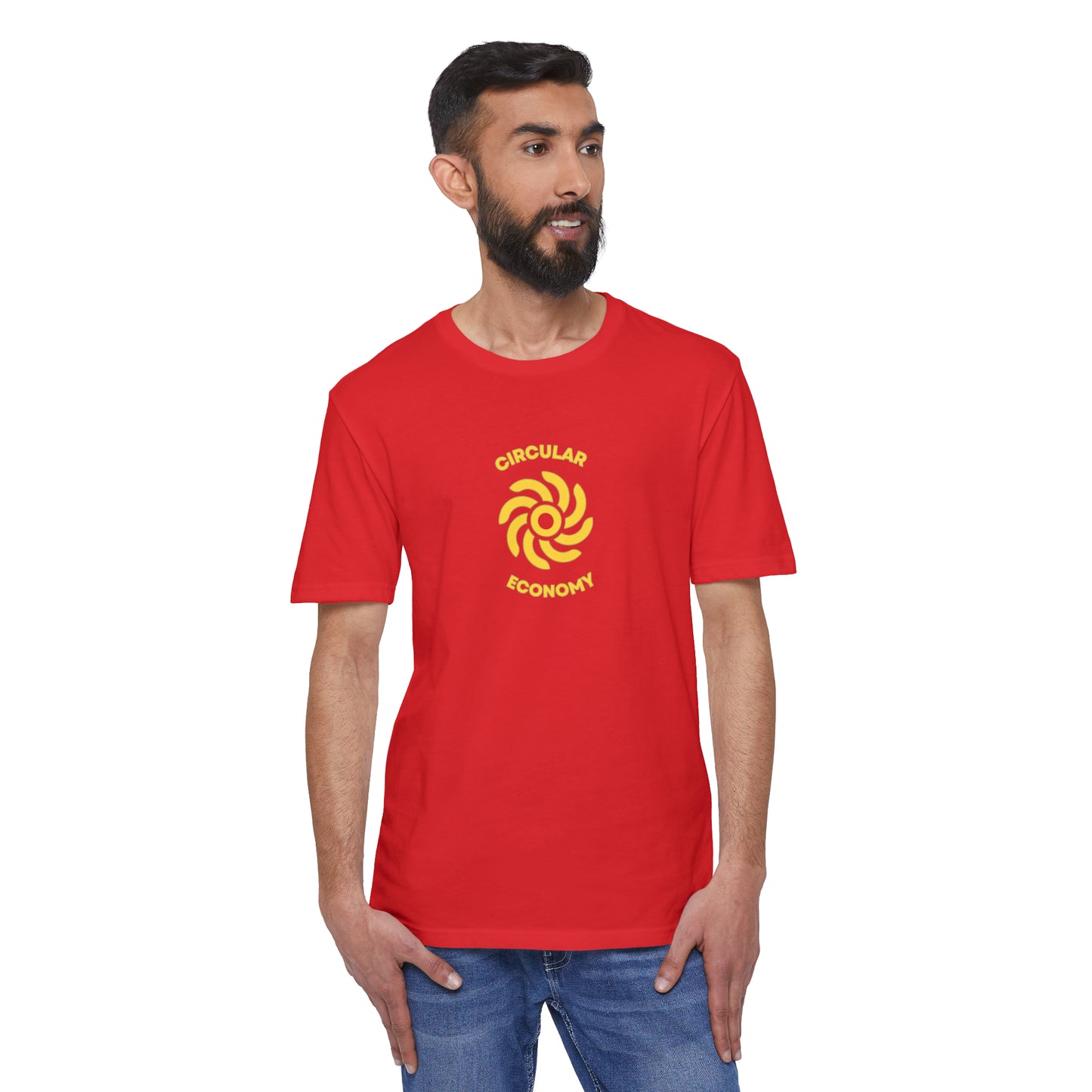 CIRCULAR ECONOMY Unisex District® Re-Tee®, Gold Print