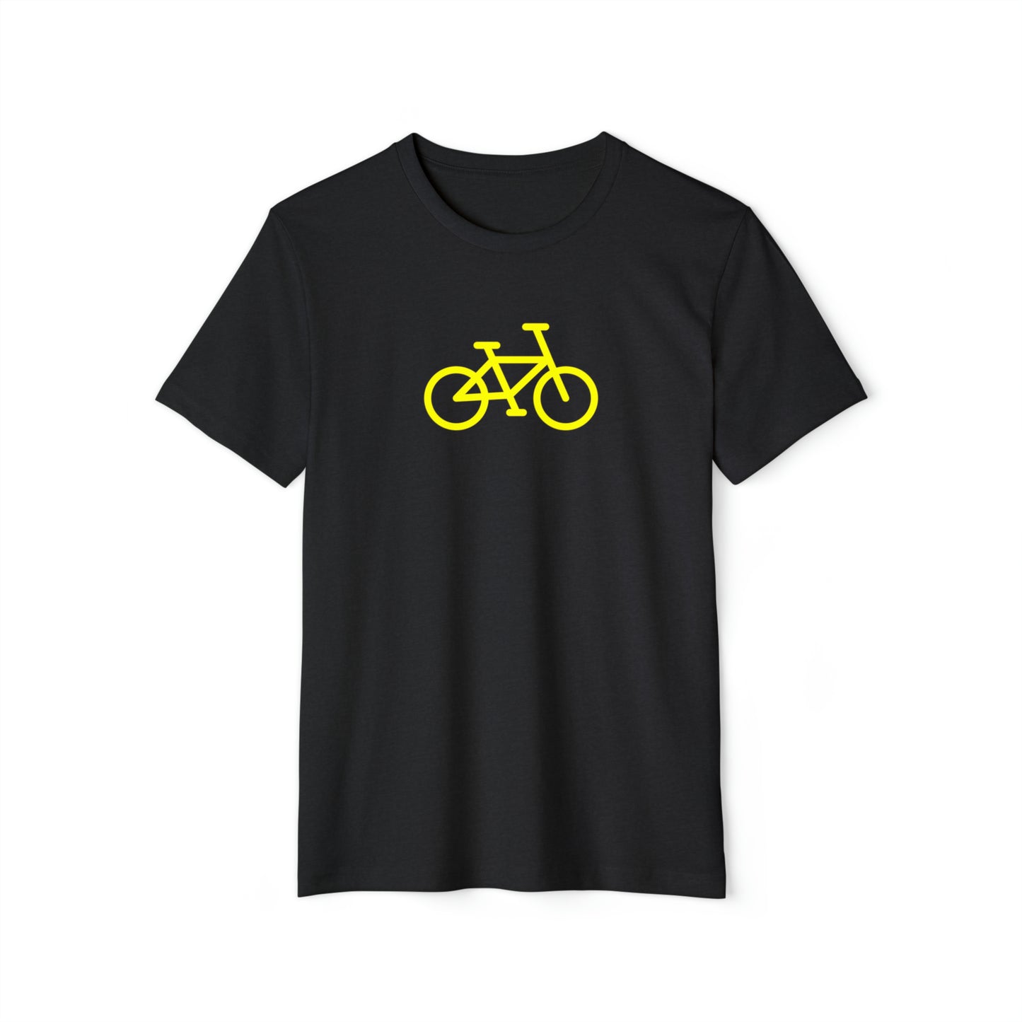 BIKE Unisex Recycled Organic T-Shirt, Gold Print