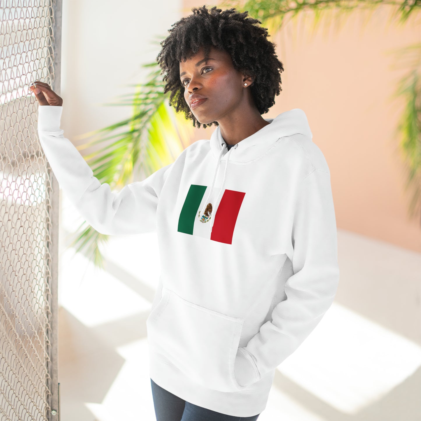 Mexican Flag, Unisex Premium Pullover Hoodie