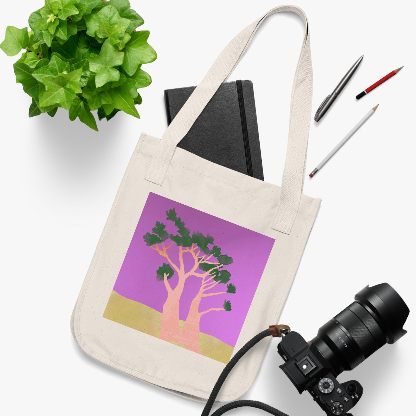Organic Canvas Tote Bag, Tree