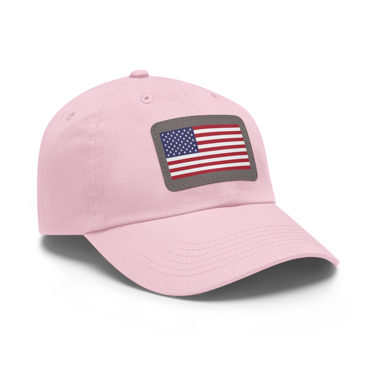 American Flag, Dad Hat with Leather Patch