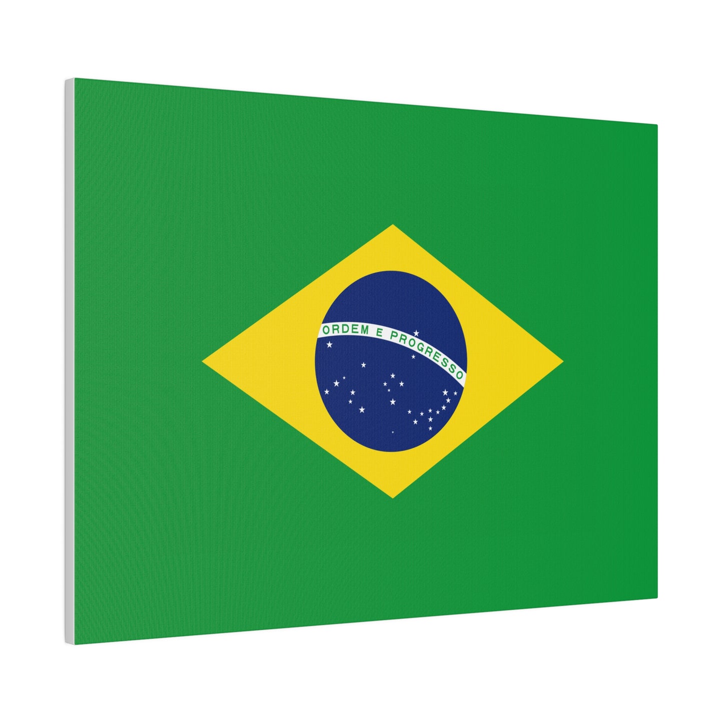 Brazilian Flag Matte Canvas, Stretched, 0.75"