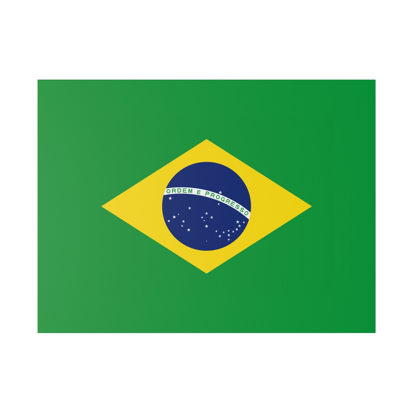 Brazilian Flag Matte Canvas, Stretched, 0.75"