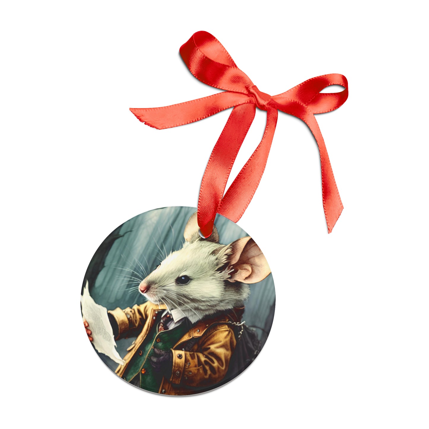 Mouse, Acrylic Ornament with Ribbon