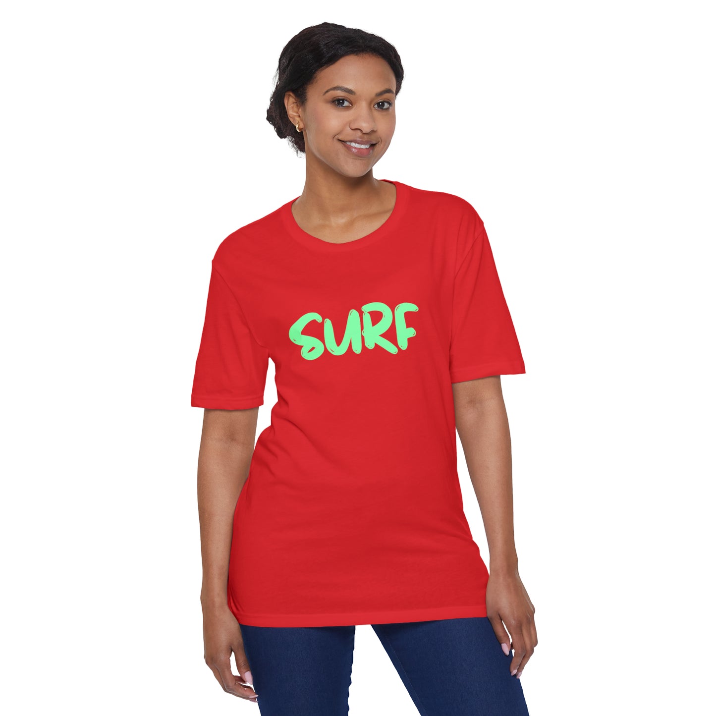 SURF Unisex District® Re-Tee®, Turquoise Script