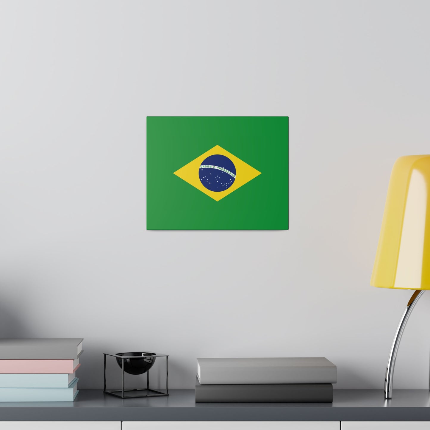 Brazilian Flag Matte Canvas, Stretched, 0.75"