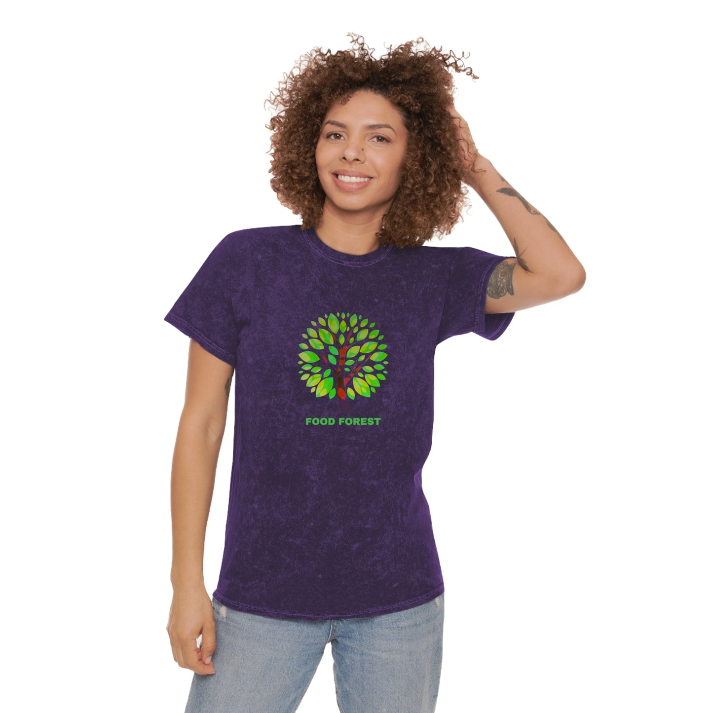 FOOD FOREST Unisex Mineral Wash T-Shirt