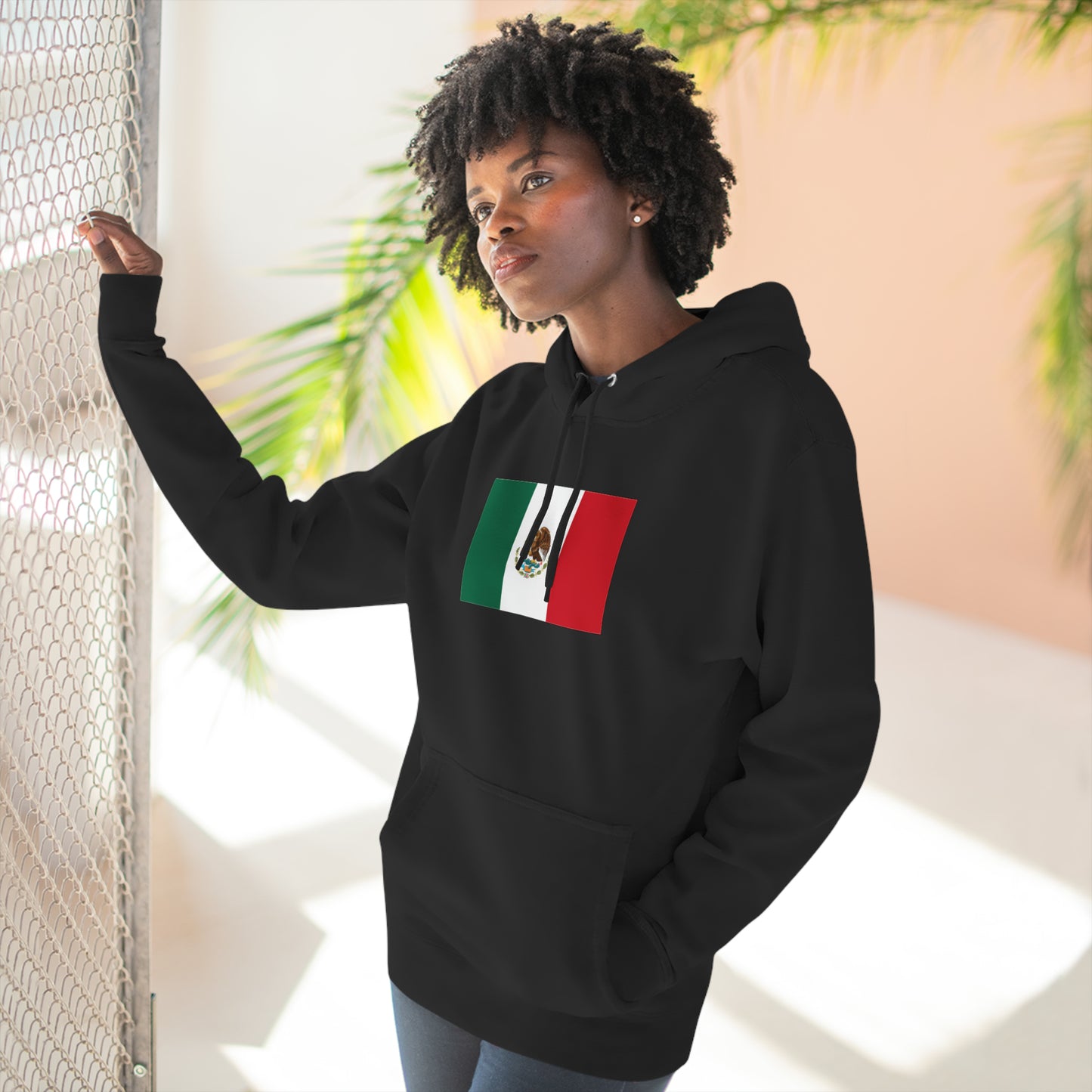 Mexican Flag, Unisex Premium Pullover Hoodie