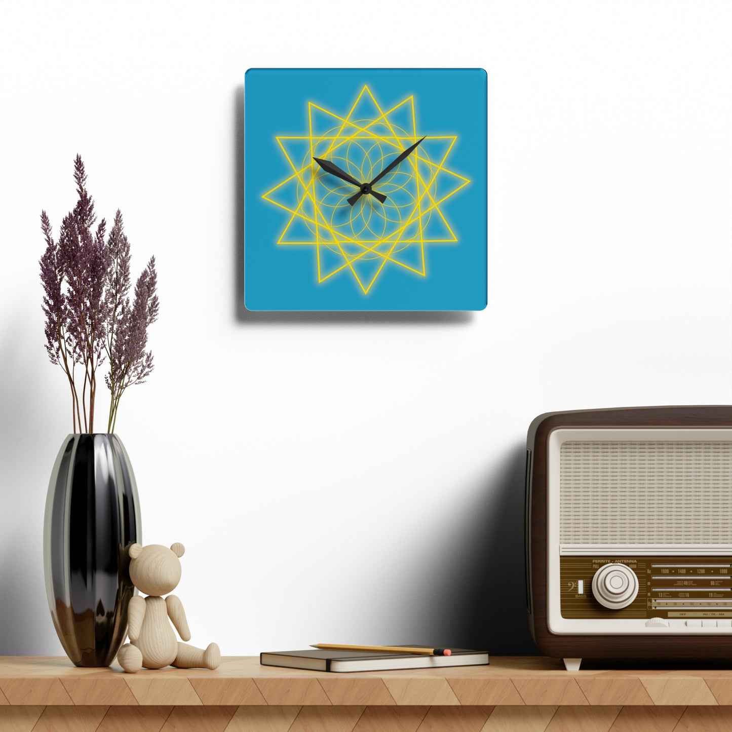 Sacred Geometry Acrylic Wall Clock