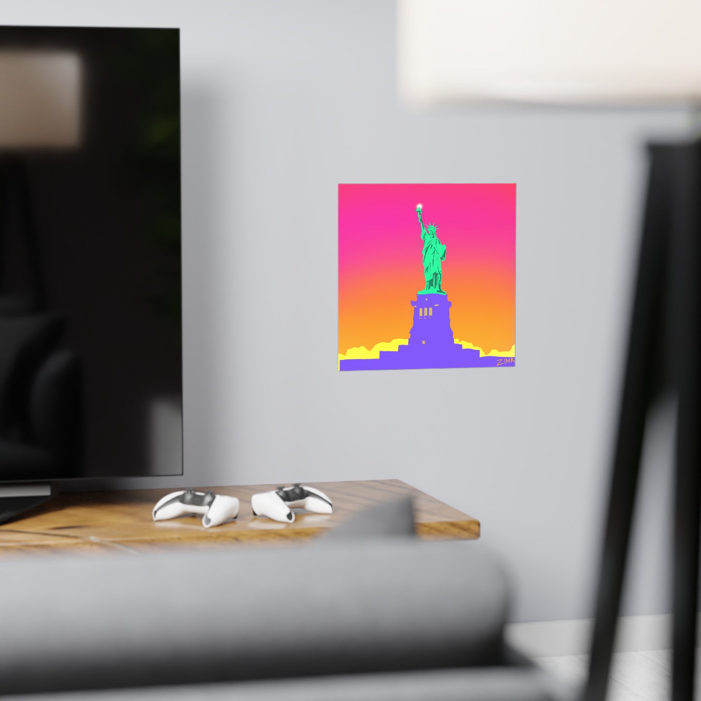 Statue of Liberty Pop Art, Matte Paper Poster