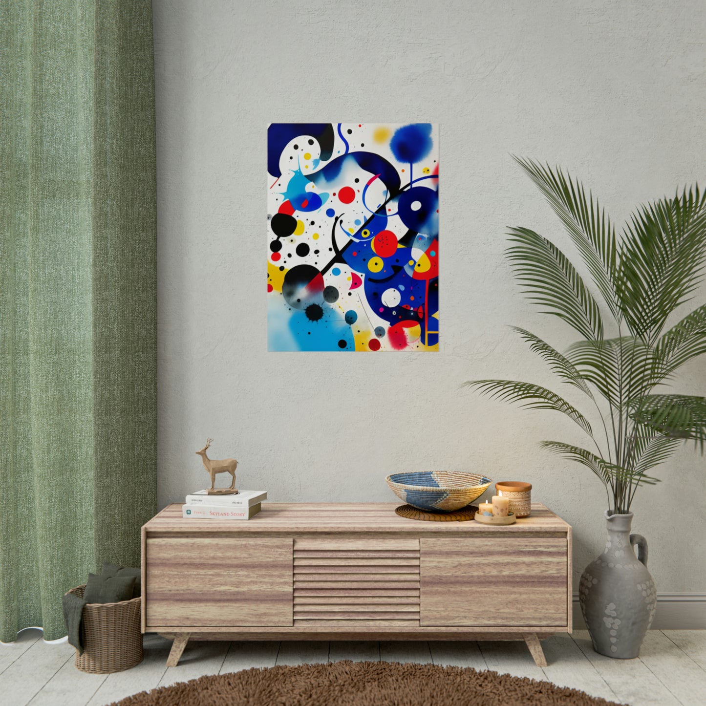Rolled Poster, Inspired by Miro