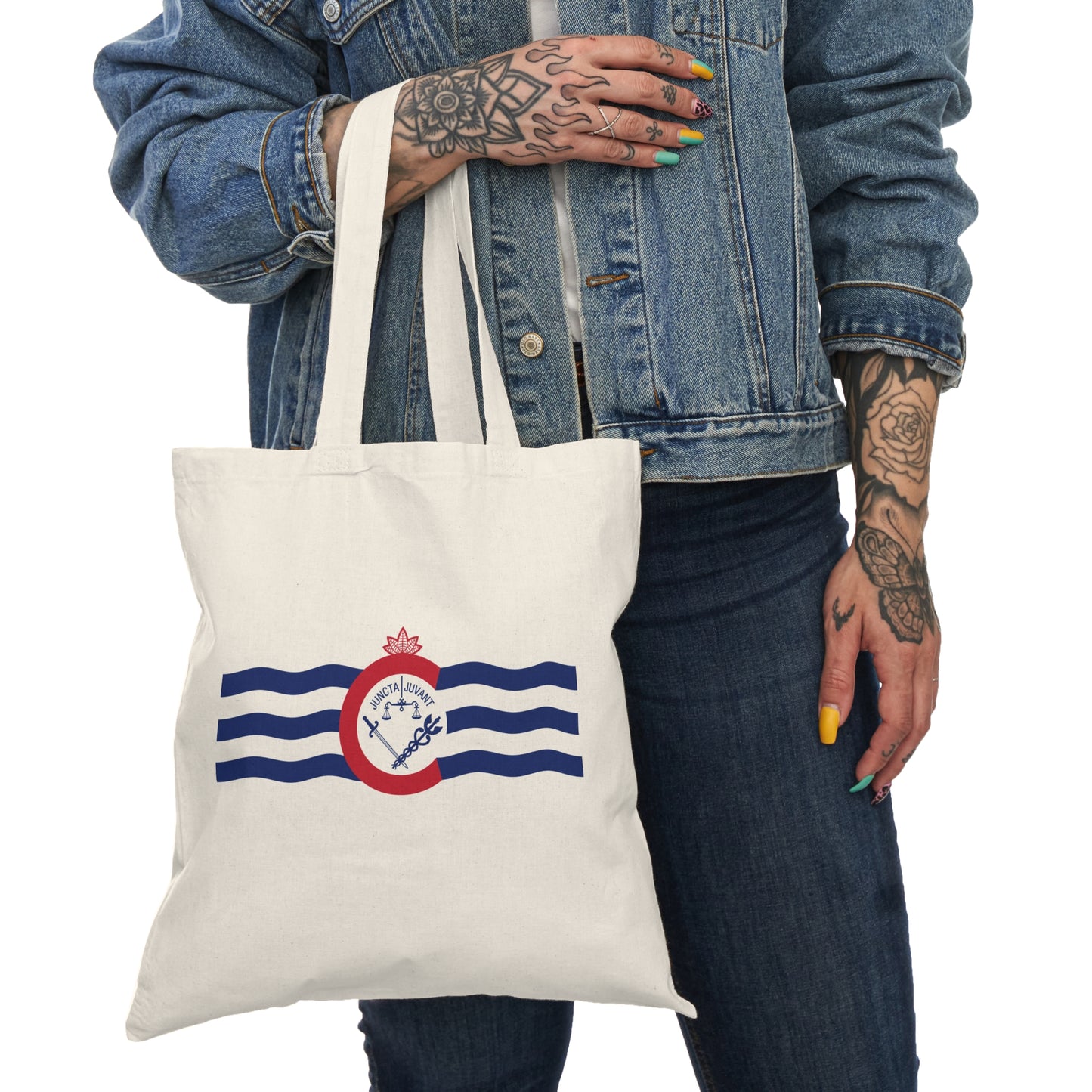 Natural Tote Bag, Cincinnati Flag