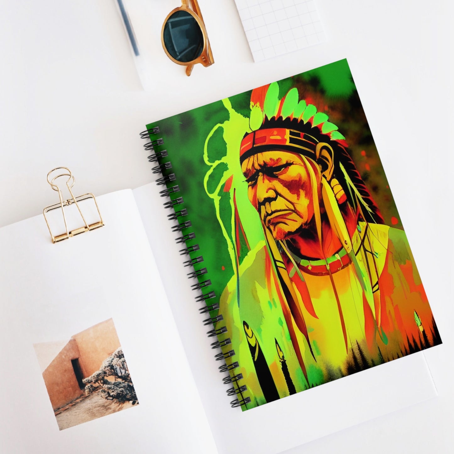 Native American, Spiral Notebook, Ruled Line