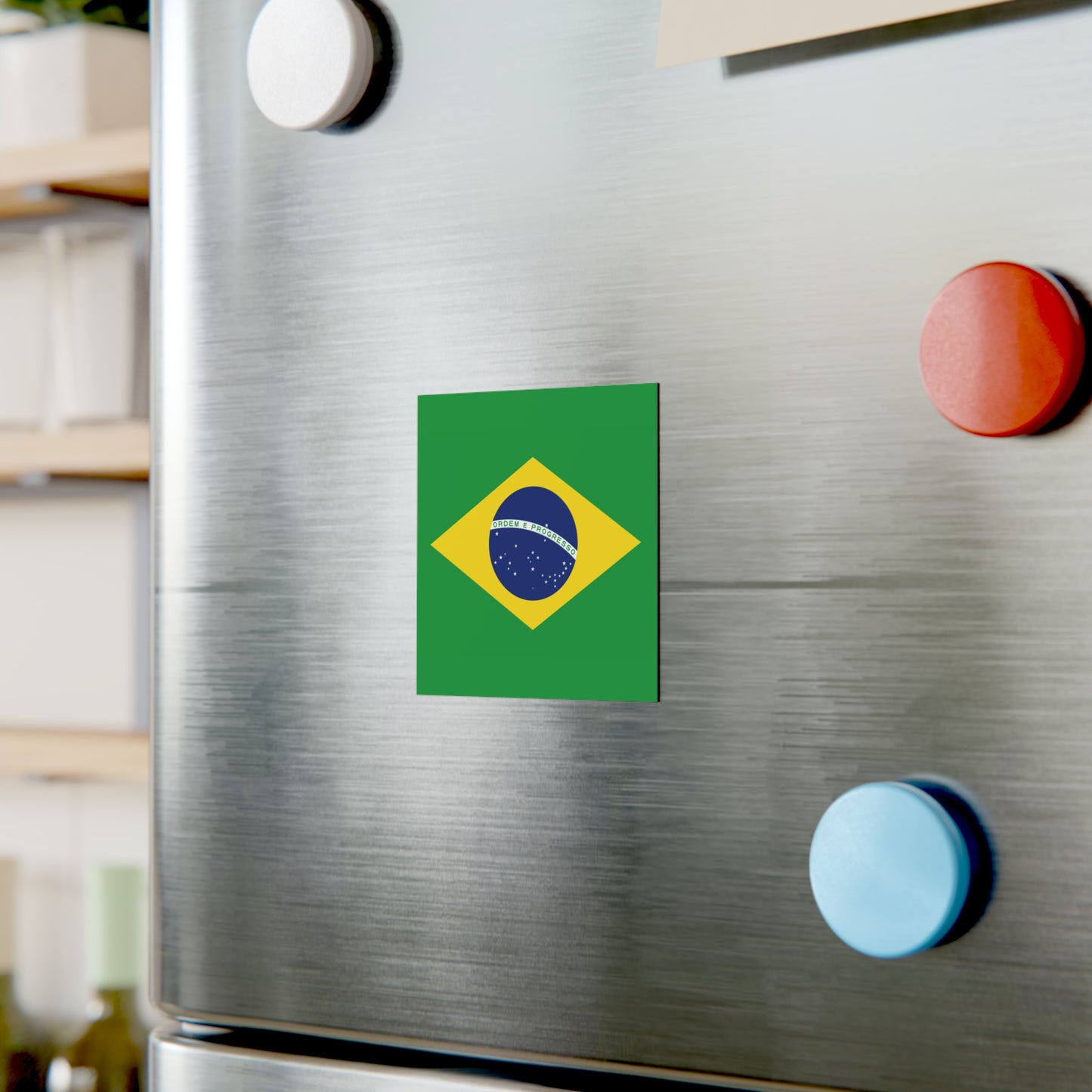 Square Magnet, Brazilian Flag