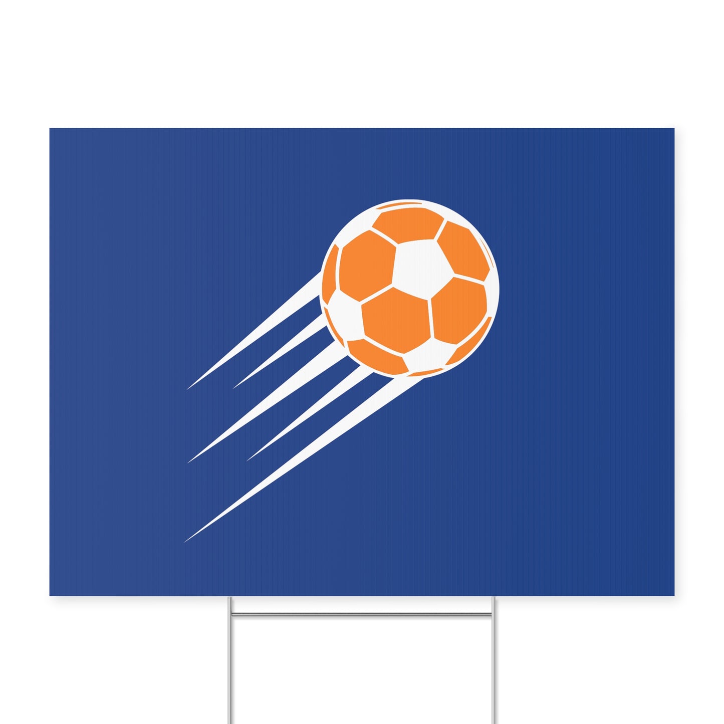 SOCCER Yard Sign, Blue and Orange