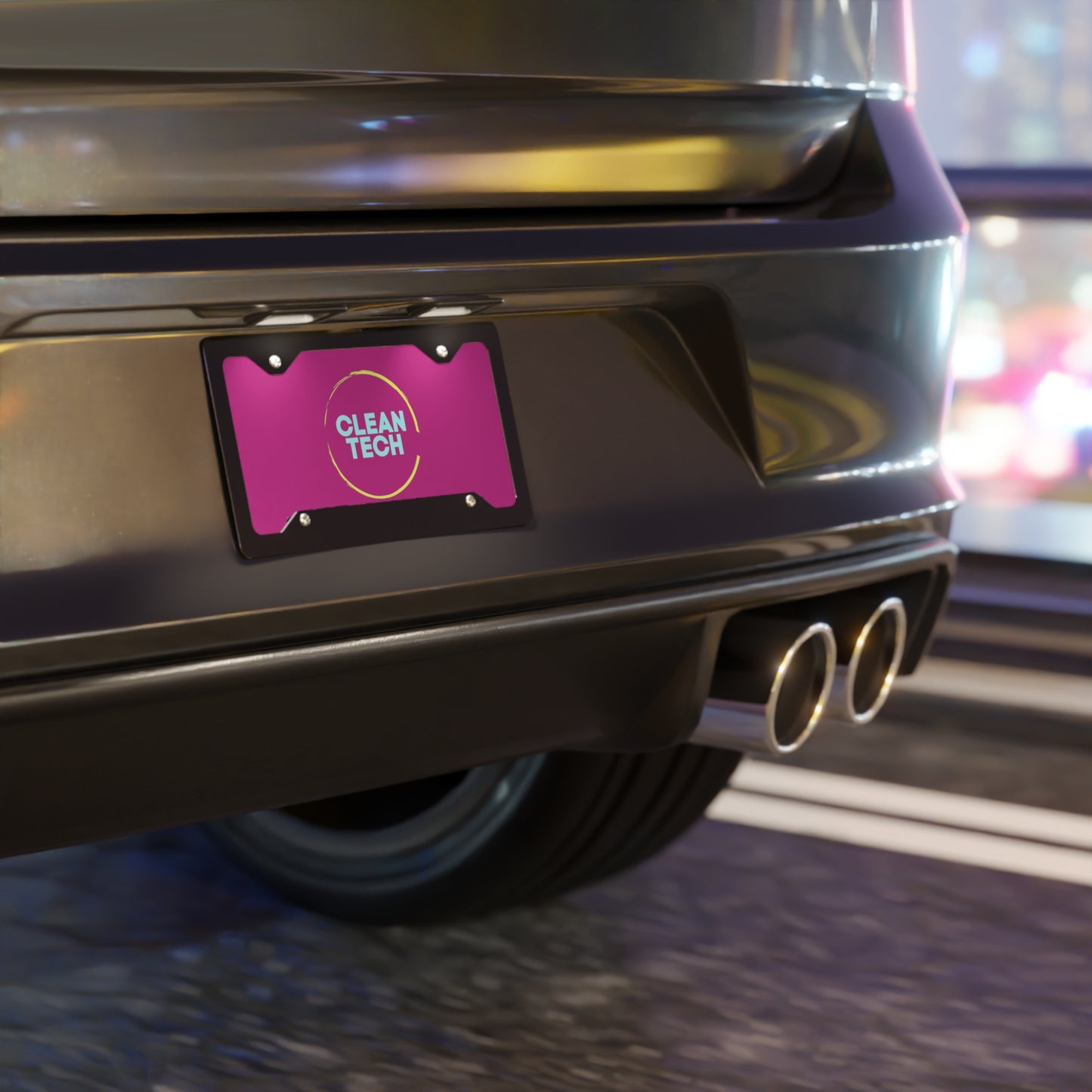 CLEANTECH License Plate, Pink
