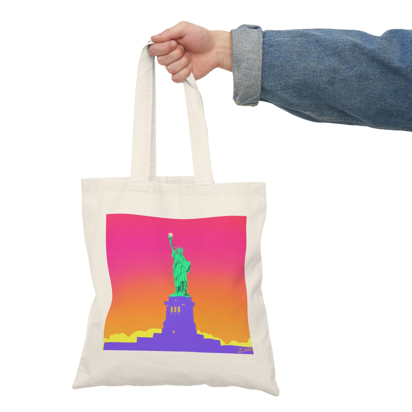Statue of Liberty Pop Art, Natural Tote Bag