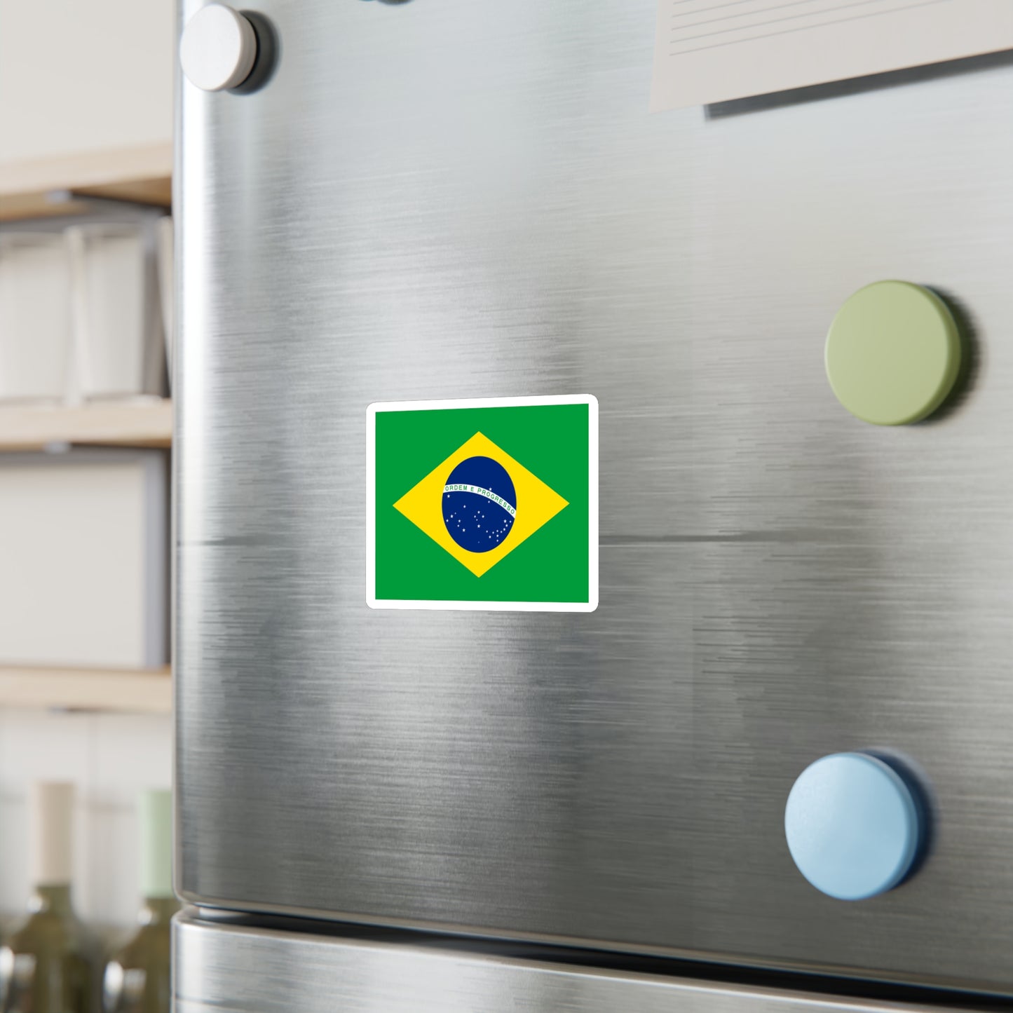 Brazilian Flag, Kiss-Cut Vinyl Decals