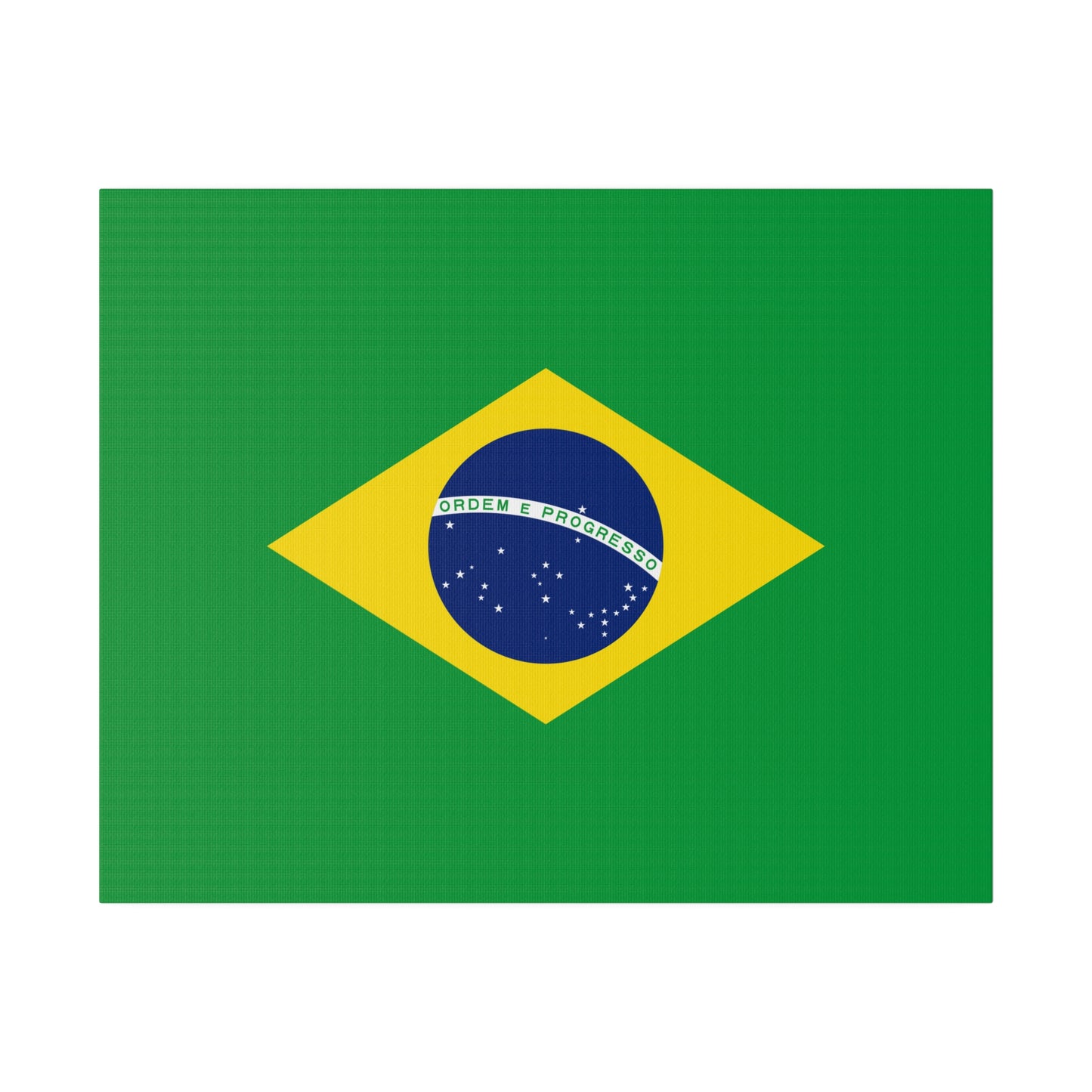 Brazilian Flag Matte Canvas, Stretched, 0.75"