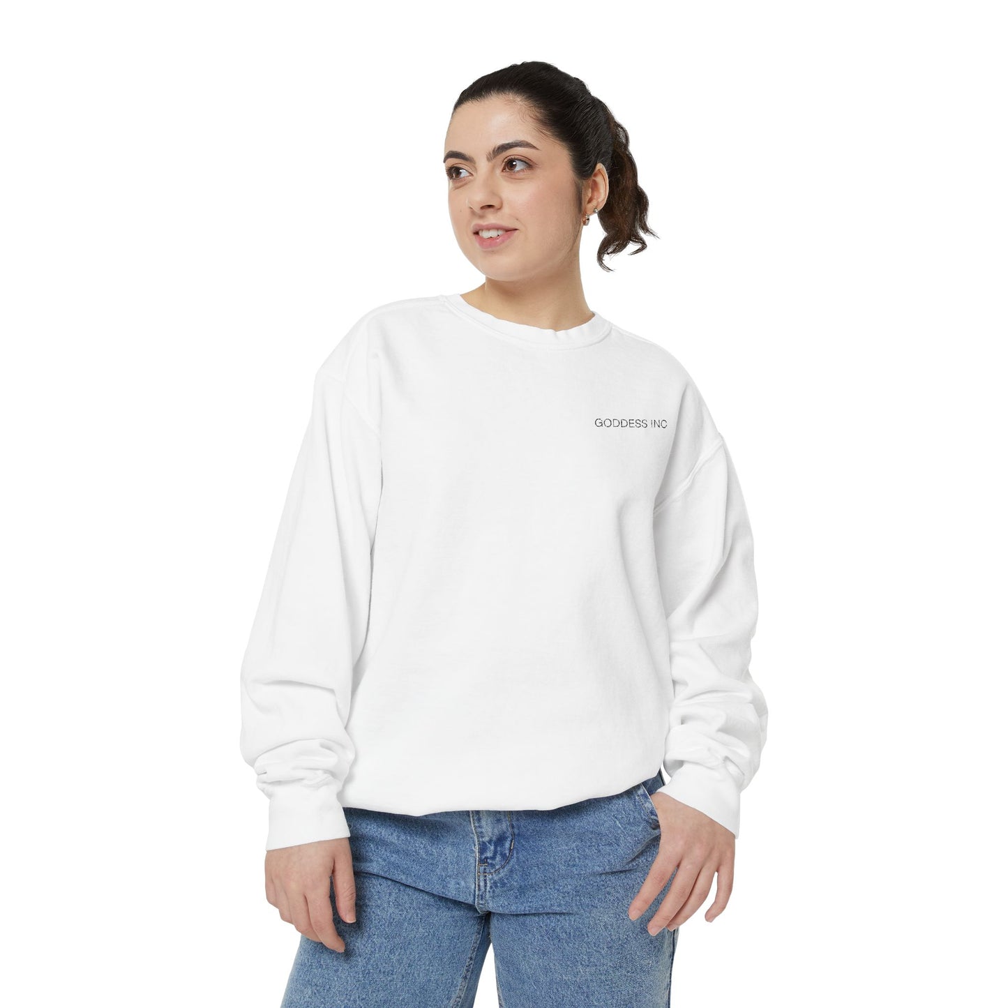 GODDESS INC Garment-Dyed Sweatshirt