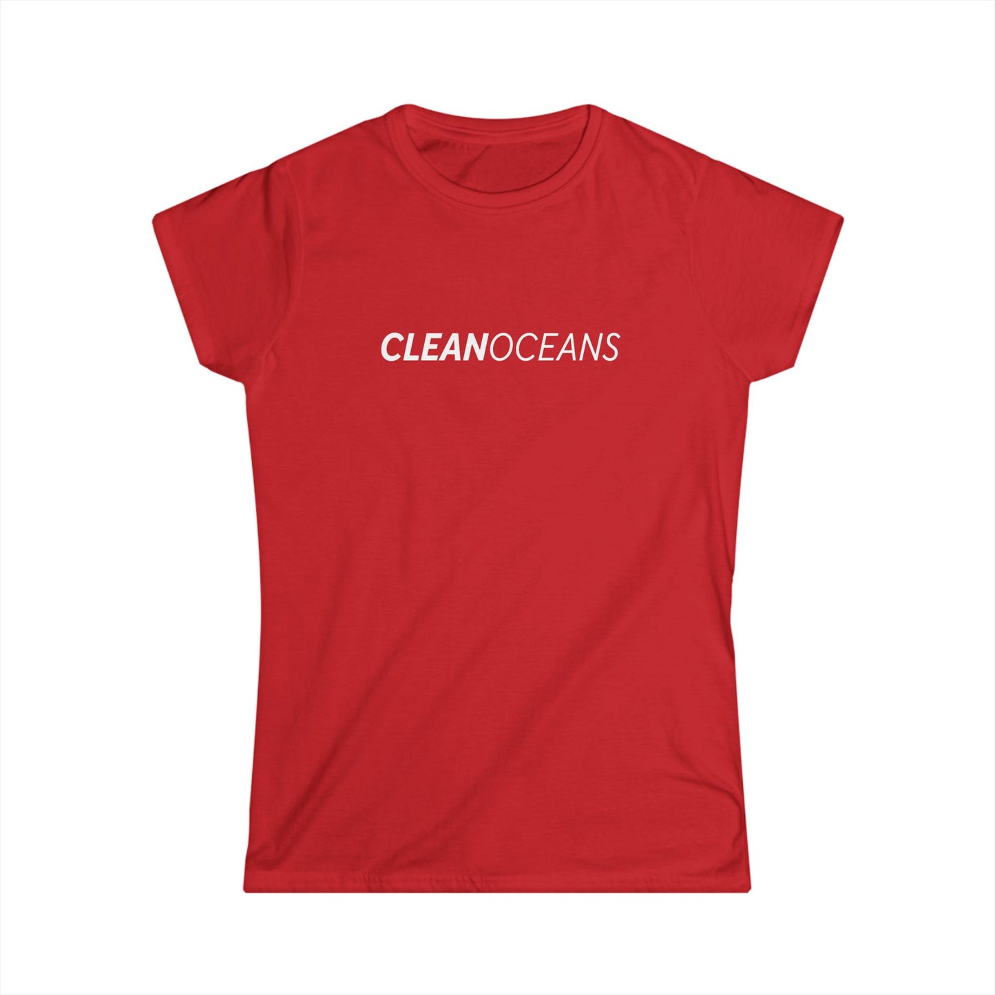 Women's Softstyle Tee, CleanOceans