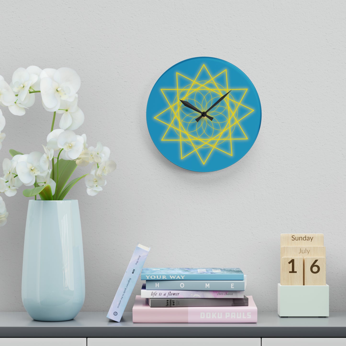 Sacred Geometry Acrylic Wall Clock
