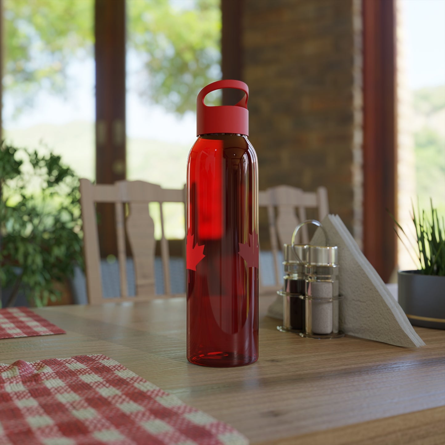 Canadian Maple Leaf, Sky Water Bottle
