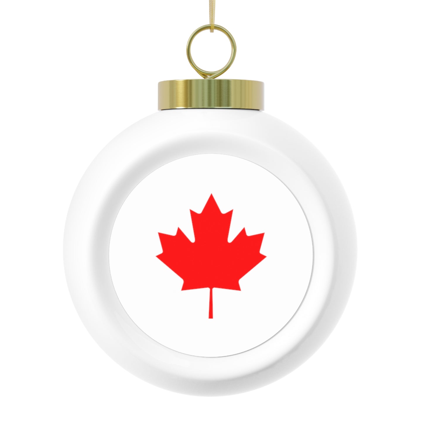 Canadian Maple Leaf, Christmas Ball Ornament