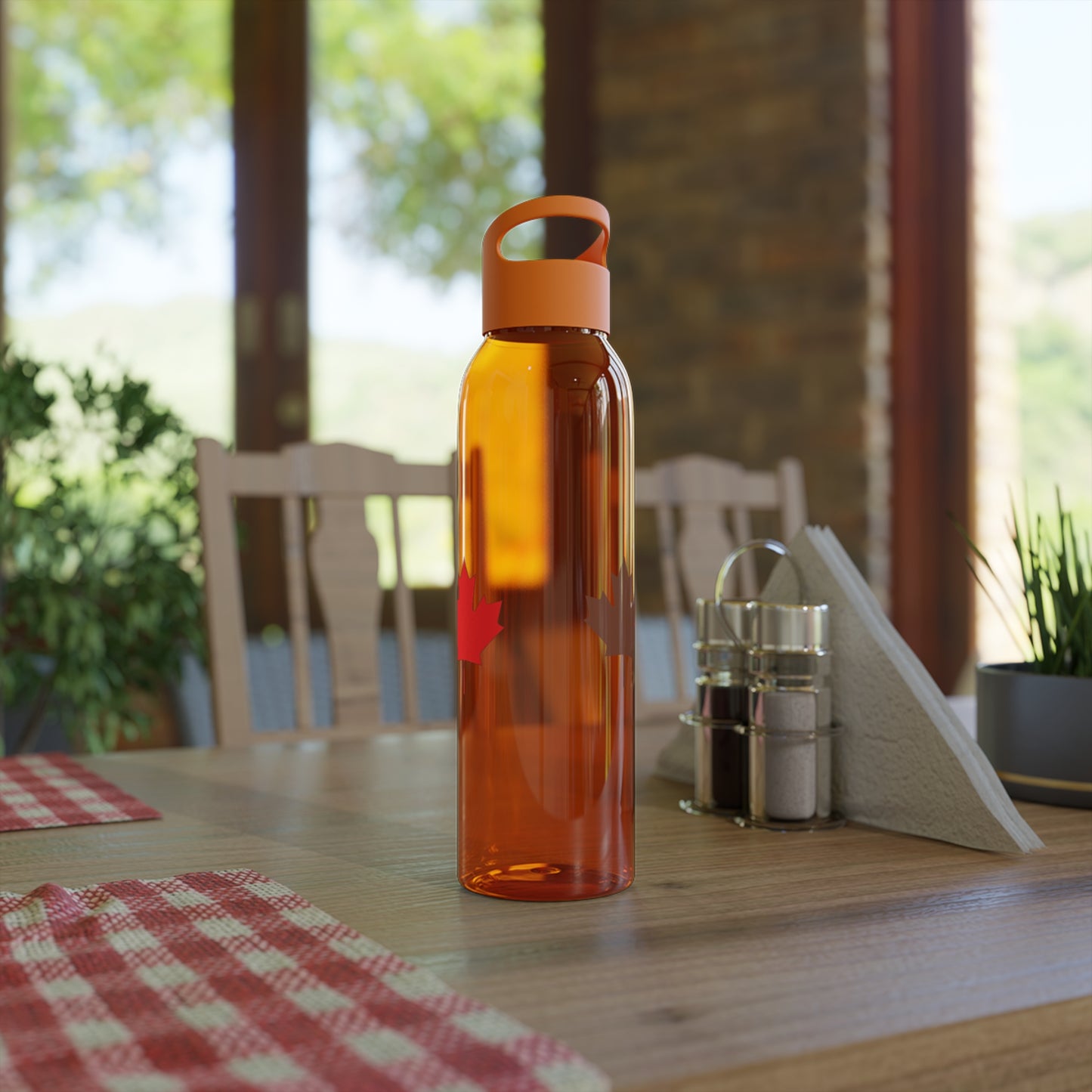 Canadian Maple Leaf, Sky Water Bottle